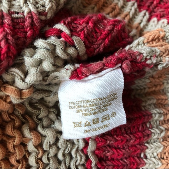 Free People Desert Moon Crochet Open Knit Striped Sweater Size XS - Picture 8 of 11